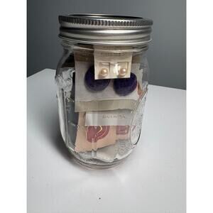 Dead-stock Earring Jar, 90s Inspired Chunky Gold Tone Fun Bright